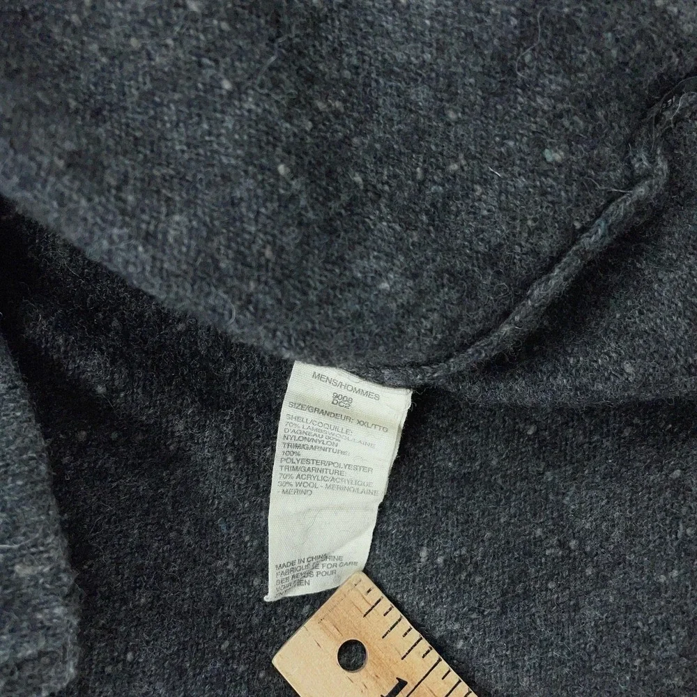Woolrich Sweater FITS XL Gray Half Zip Pullover Wool Blend‎